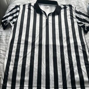 Worn once Murray L Black and White Striped Men's Jersey referee